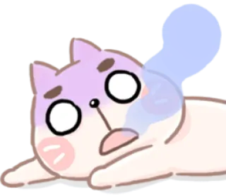 😵 Katze, verängstigt, geschockt, Cartoon, Tier, Emoji, Ausdruck whatsapp sticker