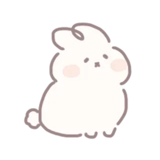 🍼 królik, słodki, naklejka, zwierzę, kreskówka, kawaii telegram sticker