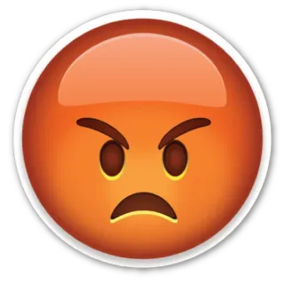 😡 arrabbiato, emoji, faccia, contrariato, espressione telegram sticker