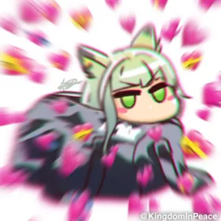 🧬 @KingdomInPeace Anime, Carino, Cuori, Kawaii, Chibi telegram sticker