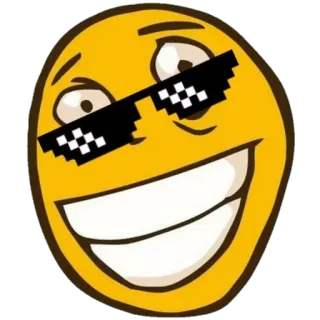 😎 okulary przeciwsłoneczne, emoji, mem, twarz telegram sticker