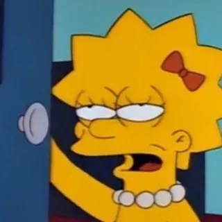 😵 Lisa Simpson The Simpsons Lisa Simpson, Simpsons, Cartoon, lustig, gelb, Charakter whatsapp sticker