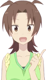 ☝ Anime, Mulher, Desenho animado, Personagem, Garota, Apontando telegram sticker