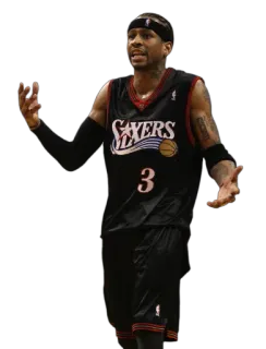 😦 Allen Iverson 농구, NBA, 식서스, 운동선수, 스포츠 telegram sticker
