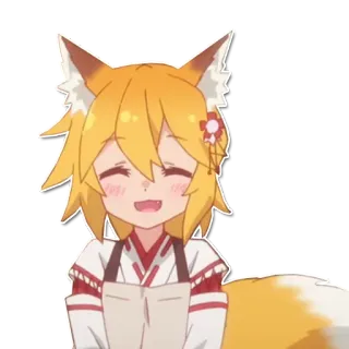 @Lolityt Заботливая лиса Сэнко-сан whatsapp stickers