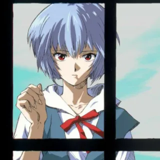 📓 Rei Ayanami Neon Genesis Evangelion Anime, Charakter, Rei Ayanami, Neon Genesis Evangelion, Mädchen whatsapp sticker