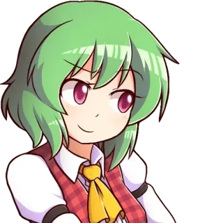 🙂 Anime, Manga, Zielone Włosy, Postać, Dziewczyna telegram sticker