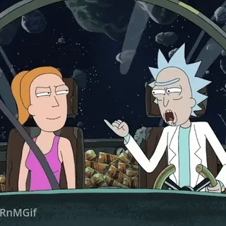 🤝 Rick Sanchez Rick and Morty rick and morty, cartoon, zeichentrick, tv serie, rick, summer whatsapp sticker