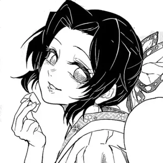 🦋 Shinobu Kocho Demon Slayer Аниме, Клинок, рассекающий демонов, Шинобу Кочо, Бабочка, Манга whatsapp sticker