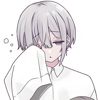 🥱 anime, crying, sad, emotional, boy telegram sticker