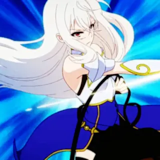 🍪 anime, girl, magic, fantasy, action, white hair telegram sticker