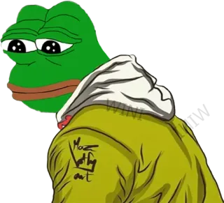😐 Pepe the Frog Moz пепе, лягушка, мем, интернет whatsapp sticker