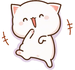 😄 gato, gatinho, desenho animado, fofo, kawaii, engraçado, adesivo telegram sticker