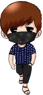 😎 chibi, kartun, karakter, maskot, avatar, orang, anime, manga telegram sticker