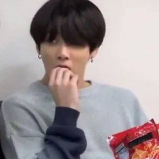 🍼 pessoa, comendo, lanche, coreano, homem telegram sticker