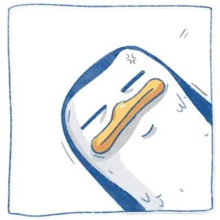 😑 arrabbiato, pinguino, cartone animato, adesivo, animale telegram sticker