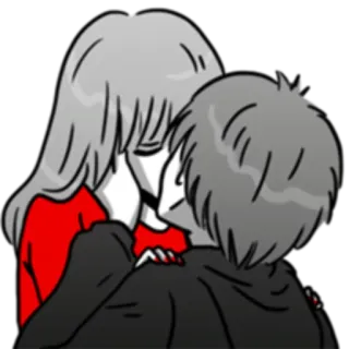 💋 Cartoni animati, Bacio, Coppia, Amore, Romance telegram sticker