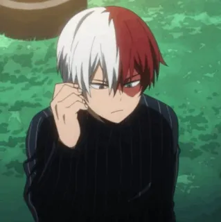 🥢 Shoto Todoroki My Hero Academia Anime, Shoto Todoroki, My Hero Academia, Postać, Superbohater, Manga telegram sticker