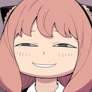 😏 Anya Forger Spy x Family Anime, Spy x Family, Anya Forger, Dessin animé, Manga, Personnage telegram sticker