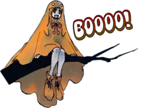 🙂 BOOOOO! halloween, ghost, boo, cute, anime telegram sticker