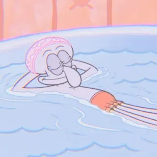 🌼 Squidward Tentacles SpongeBob SquarePants Desenho animado, Lula Molusco, Bob Esponja, Piscina, Relaxar, Animação, Engraçado whatsapp sticker