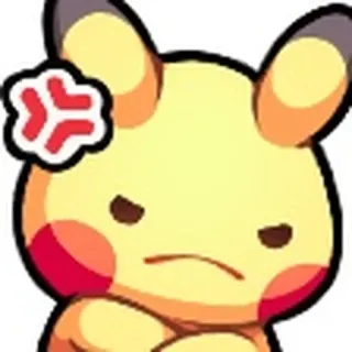 😠 arrabbiato, frustrato, contrariato, cartone animato, emoji, adesivo telegram sticker