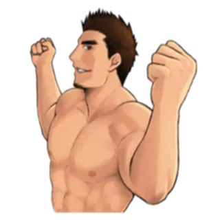 Muscular Boy_by Kitty telegram stickers