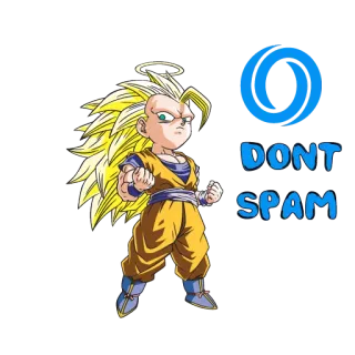 😤 DONT SPAM goku, anime, dont spam, character telegram sticker