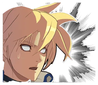 😨 Ky Kiske Guilty Gear ky kiske, anime, Guilty Gear, sorprendido, impactado whatsapp sticker