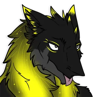 😊 lupo, animale, furry, canino, creatura, cartone animato, illustrazione whatsapp sticker
