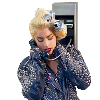 📞 Lady Gaga Lady Gaga, Estrella pop, Teléfono, Música, Cantante, Entretenimiento telegram sticker