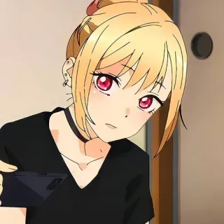🤨 Marin Kitagawa My Dress-Up Darling Anime, Ragazza, Bionda, Ritratto, Marin Kitagawa, My Dress-Up Darling, Cartone animato telegram sticker