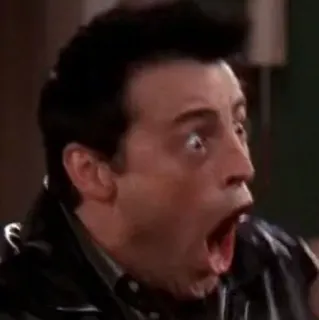 😱 Joey Tribbiani Friends joey, friends, shocked, surprise, funny, reaction telegram sticker