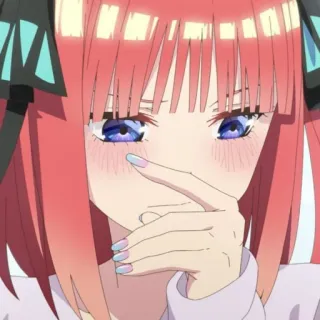 📱 Anime, Fille, Dessin animé, Rougir, Mignon telegram sticker