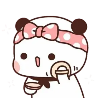 ☺️ panda, cartoon, cute, adorable, sticker telegram sticker