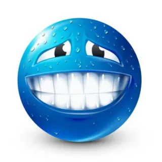 😅 bleu, emoji, sourire, nerveux, sueur telegram sticker