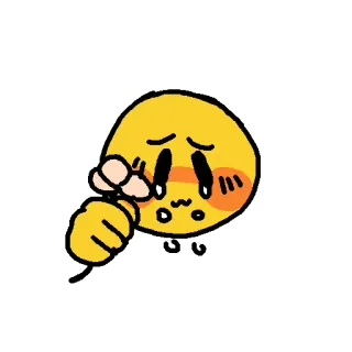 🌼 emoji, triste, chorar telegram sticker
