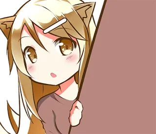 👀 动漫, 猫娘, 可爱, 漫画, 卡通 whatsapp sticker