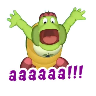 😲 aaaaa!!! Cartone animato, Espressione, Shock, Spaventato, Sorpresa, Urlare whatsapp sticker
