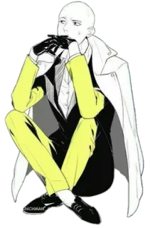 😲 Saitama One-Punch Man Аниме, Манга, Ванпанчмен, Сайтама, Герой, Лысый telegram sticker