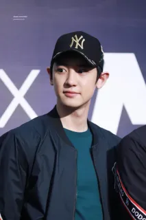 ☁️ pria, topi baseball, NY, jaket, selebriti, K-pop telegram sticker