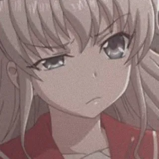 🤨 anime, cô gái, nghiêm túc, hoạt hình telegram sticker