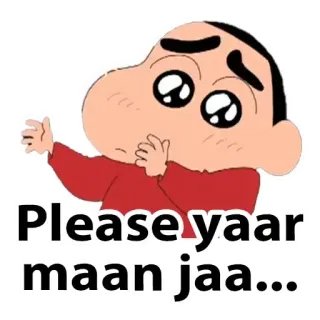 🥺 Shin-chan Crayon Shin-chan Please yaar maan jaa... Anime, Shin-chan, Por favor, Rogando, Dibujos animados telegram sticker