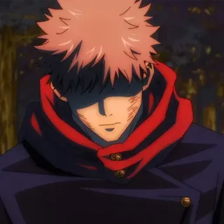 ➿ Yuji Itadori Jujutsu Kaisen Anime, Manga, Yuji Itadori, Jujutsu Kaisen, Personaje, Rojo, Chaqueta telegram sticker
