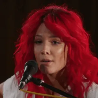 🍒 Halsey cantora, cabelo ruivo, músico, artista, Halsey, mulher whatsapp sticker