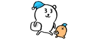 🧸 cartoon, animal, cute, sleepy, hat telegram sticker