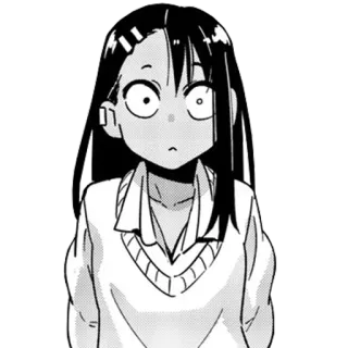 😟 Nagatoro Don't Toy with Me, Miss Nagatoro anime, manga, nagatoro, expression, cartoon, girl telegram sticker