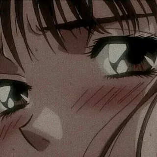 👁 アニメ, 女の子, 顔, 目, 漫画 telegram sticker