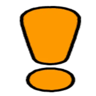 ❗️ exclamación, marca, advertencia, precaución, señal, alerta, peligro telegram sticker
