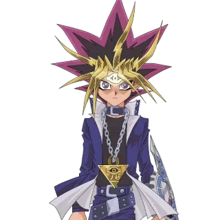 👀 Yugi Muto Yu-Gi-Oh! anime, manga, duel monsters, trading card game, cartoon telegram sticker